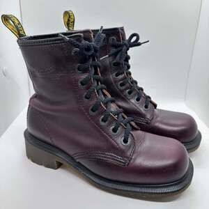 Dr. Martens 1460 8-Eye Cherry Red Leather Combat Boots